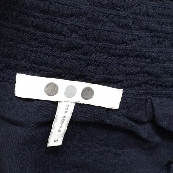 Three Dots double gauge navy short skirt. NWOT - Picture 6 of 7